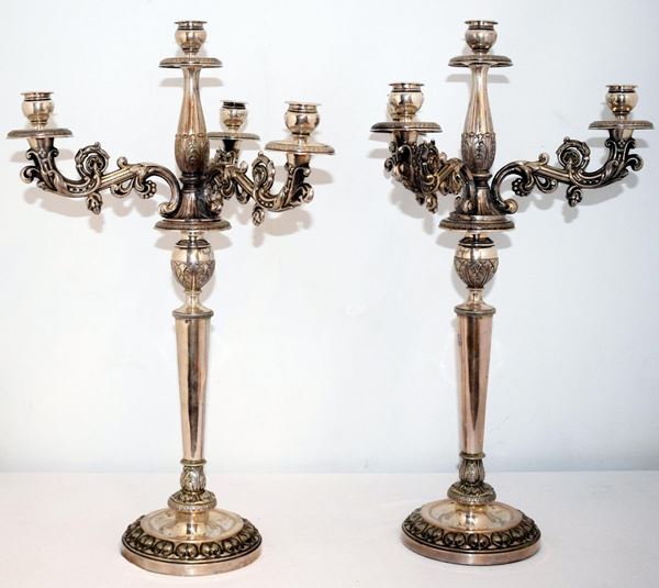 COPPIA DI CANDELABRI, GRANDUCATO DI TOSCANA