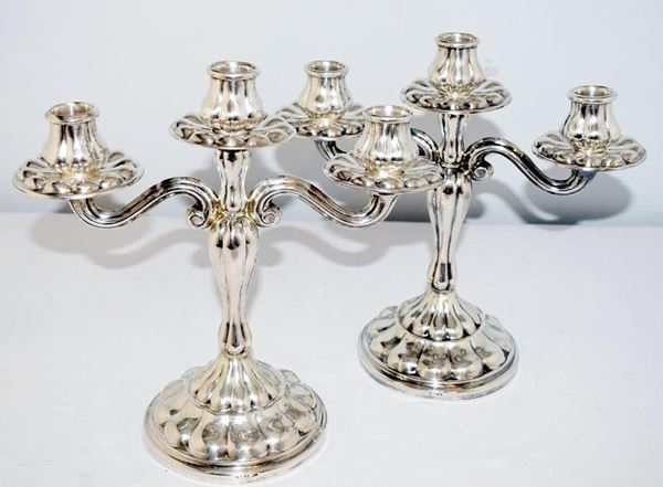 COPPIA DI CANDELABRI , SEC. XX