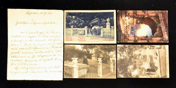 Corrispondenza composta da lettera e quattro cartoline, fra Clelia e Francesca Garibaldi con il giornalista Baccio Malatesta (5)