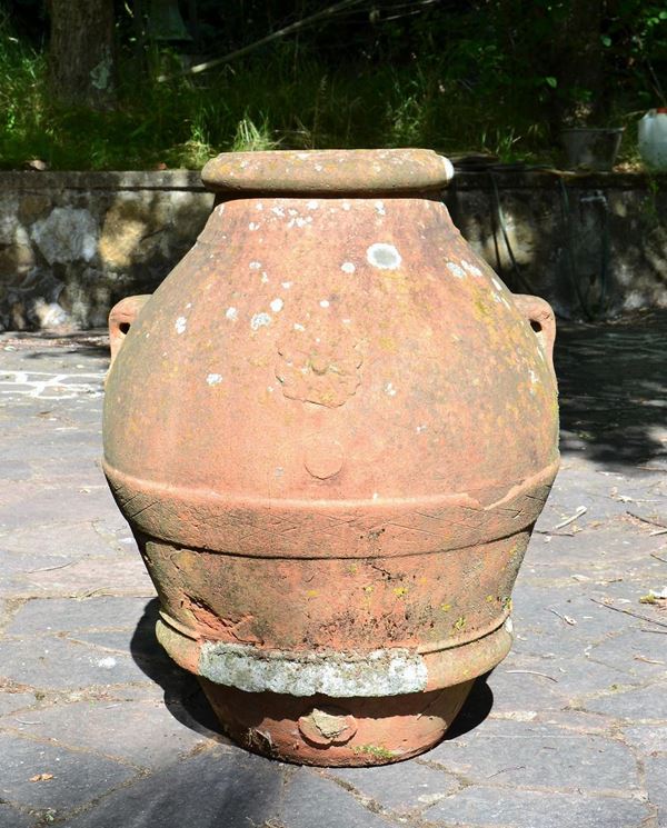 Orcio, sec. XIX, in terracotta,