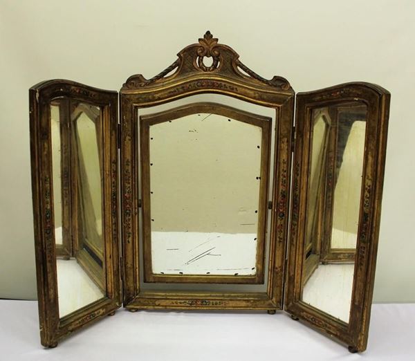 Specchiera da tavolo, Veneto, sec. XIX,  - Asta ANTIQUARIATO, COLLEZIONISMO E GIOIELLI - Poggio Bracciolini Casa d'Aste