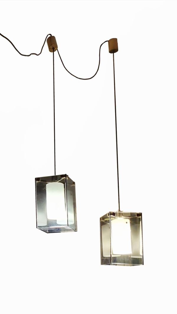 Lampadario a sospensione, anni 60, designer Max Ingrand 