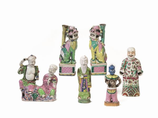 Gruppo di figure, Cina, Dinastia Qing, sec. XVIII-XIX              