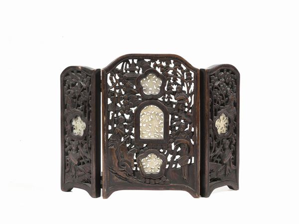 Separè da tavolo, Cina, sec. XX                                         - Asta ANTIQUARIATO, COLLEZIONISMO E GIOIELLI - Poggio Bracciolini Casa d'Aste
