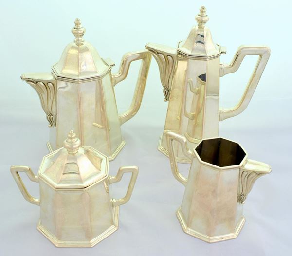 SERVITO DA TE' E CAFFE' , SEC. XX , ARGENTIERE                              - Asta GIOIELLI, ARGENTI, E OPERE DI ARTE ANTICA E CONTEMPORANEA - Poggio Bracciolini Casa d'Aste