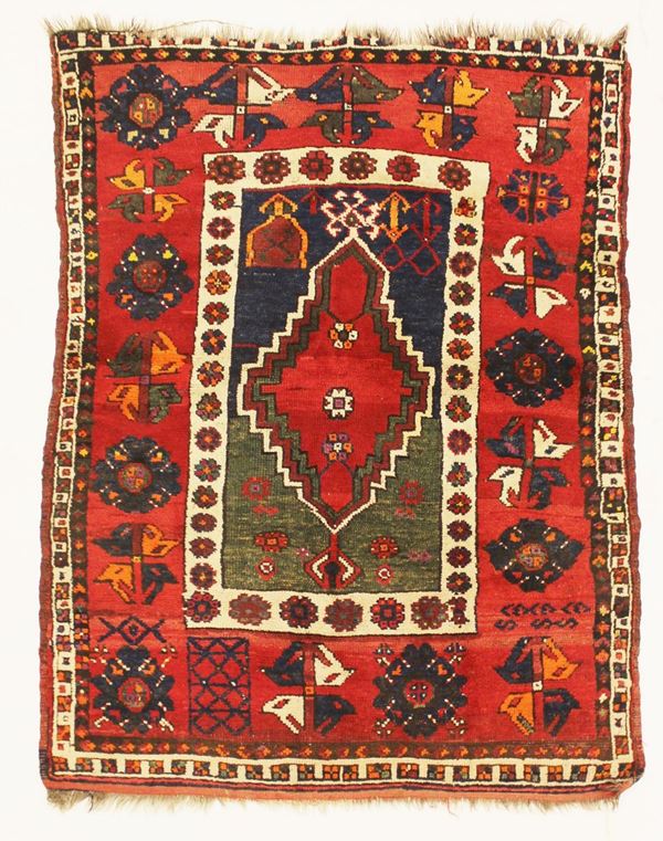 Tappeto, Turchia, vecchia manifattura, impianto geometrico nei toni del&nbsp;&nbsp;&nbsp;