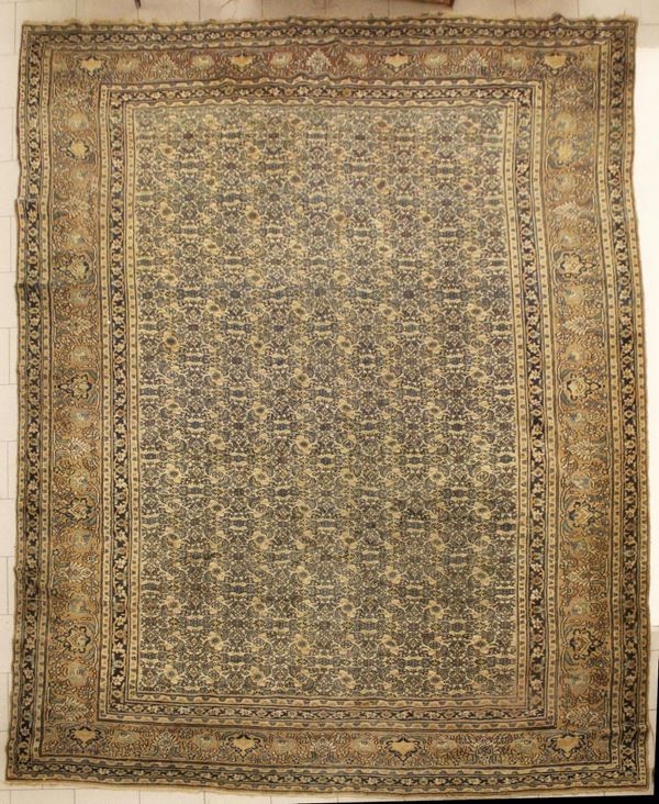 Tappeto persiano Malayer, sec. XX, impianto Herati, nei toni del crema e&nbsp;&nbsp;