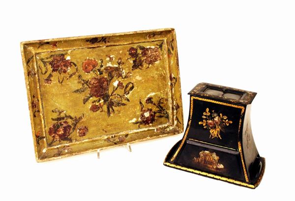 Visore stereoscopico per lastre, prima met&agrave; secolo XIX, in legno laccato,&nbsp;