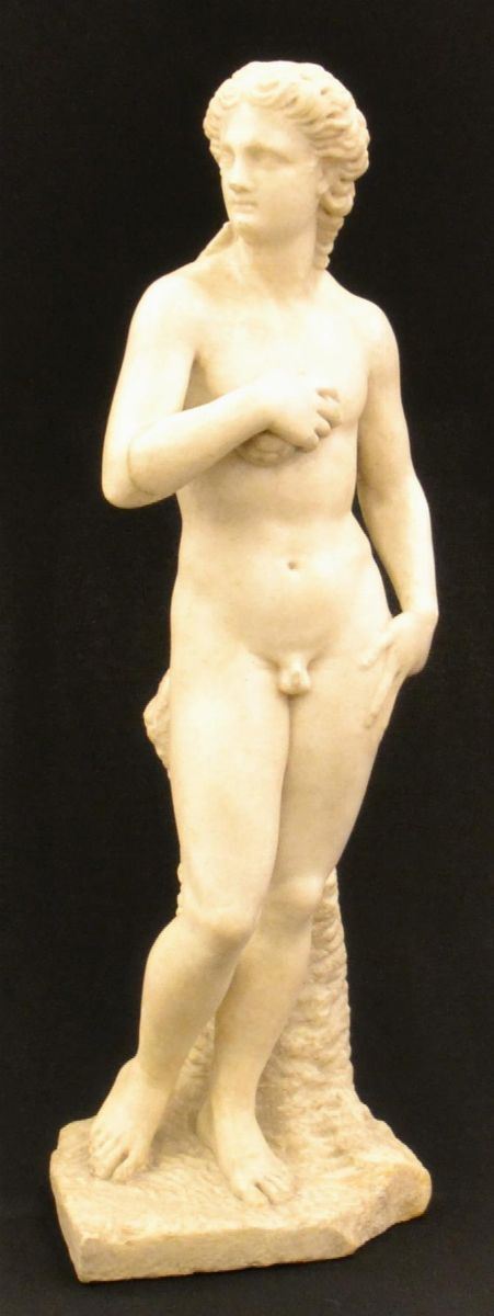 Scultura, sec. XVIII, in marmo, raffigurante Paride, alt. cm 63, difetti&nbsp;&nbsp;