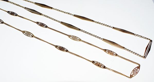 COLLANA E COLLANA PORTA OCCHIALI IN ORO GIALLO                             
