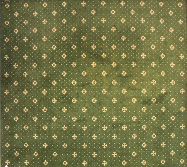 Moquette sec. XX, nei toni del verde decorato a fiori stilizzati nei toni&nbsp;
