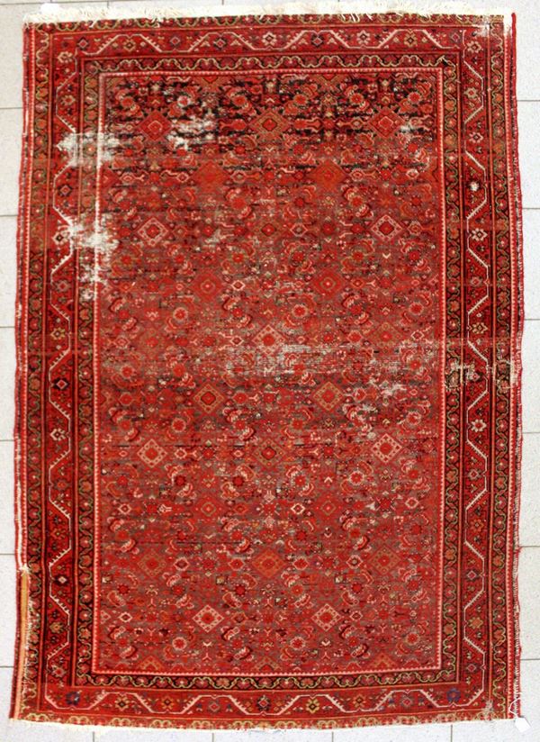 Tappeto Malayer, sec. XX, impianto Herati nei toni del rosso, 190x125,&nbsp;&nbsp;&nbsp;&nbsp;