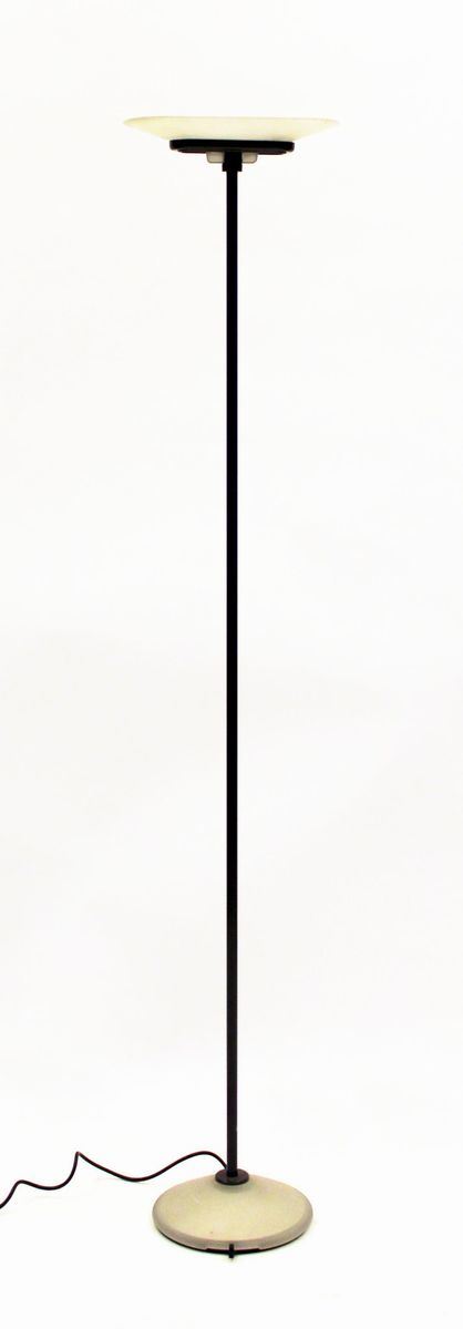 Lampada da terra, sec. XX, in vetro di Murano e acciaio, designer Perry&nbsp;&nbsp;&nbsp;