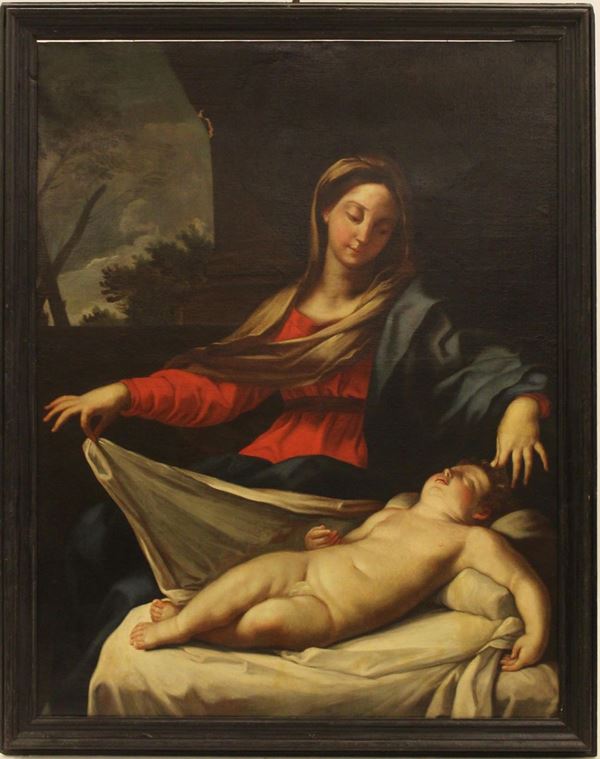 Artista romano del sec. XVII/XVIII                                          - Asta GIOIELLI, ARREDI D'ANTIQUARIATO, DIPINTI DAL XVI AL XX SECOLO E ARGENTI - Poggio Bracciolini Casa d'Aste