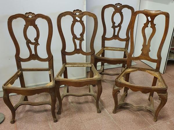 Serie di otto sedie, sec. XIX                                               - Asta ASTA FUORI TUTTO: CURIOSITA' E ARREDI D'OCCASIONE - Poggio Bracciolini Casa d'Aste