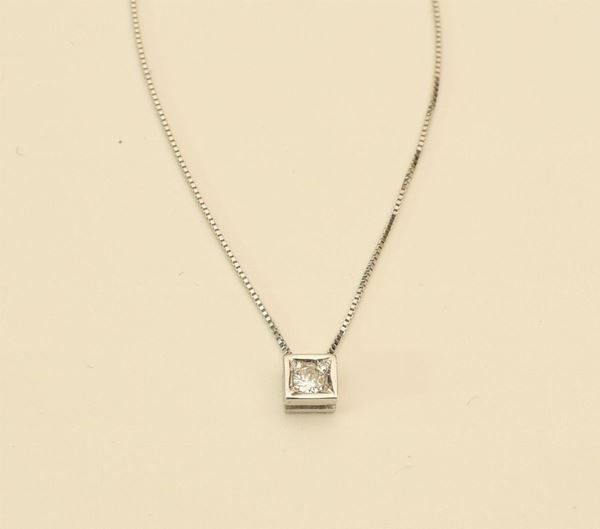 PUNTO LUCE IN ORO BIANCO E DIAMANTE