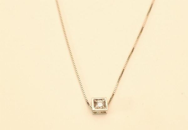 PUNTO LUCE IN ORO BIANCO E DIAMANTE
