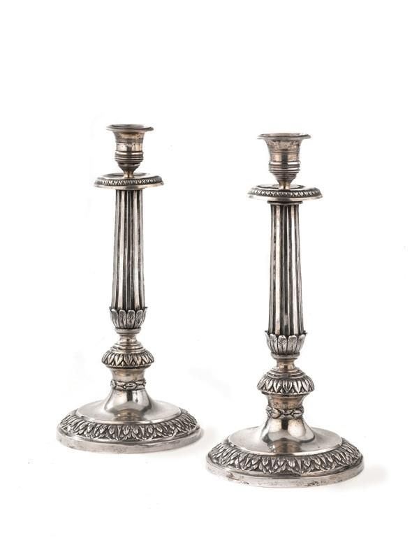 COPPIA DI CANDELIERI , FIRENZE SEC.XIX ARGENTIERE&nbsp;&nbsp;&nbsp;&nbsp;&nbsp;&nbsp;&nbsp;&nbsp;&nbsp;&nbsp;&nbsp;&nbsp;&nbsp;&nbsp;&nbsp;&nbsp;&nbsp;&nbsp;&nbsp;&nbsp;&nbsp;&nbsp;&nbsp;&nbsp;&nbsp;