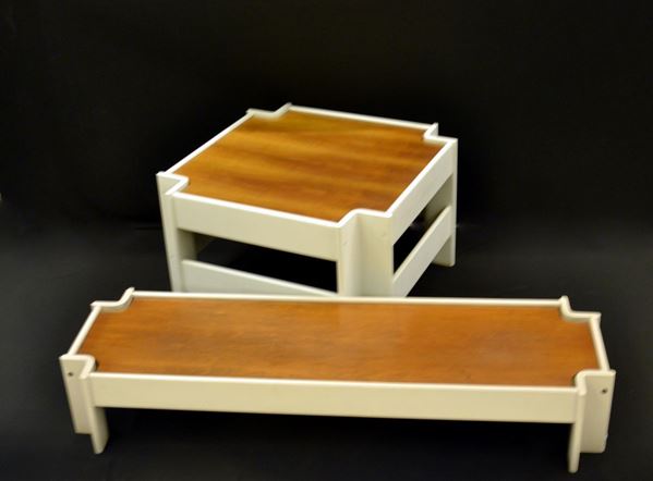 Due tavolini, 1962, designer Sergio Asti per Poltronova, modello Zelda,&nbsp;&nbsp;&nbsp;  - Asta BENI D'ANTIQUARIATO E SCULTURE, GIOIELLI E COLLEZIONISMO - Poggio Bracciolini Casa d'Aste