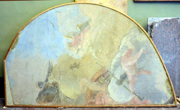 Affresco, sec. XIX, semicircolare, raffigurante&nbsp;&nbsp;&nbsp;&nbsp;&nbsp;&nbsp;&nbsp;&nbsp;&nbsp;&nbsp;&nbsp;&nbsp;&nbsp;&nbsp;&nbsp;&nbsp;&nbsp;&nbsp;&nbsp;&nbsp;&nbsp;&nbsp;&nbsp;&nbsp;&nbsp;&nbsp;&nbsp;