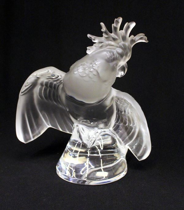 Scultura, Francia, sec. XX, manifattura Lalique, in cristallo incolore e&nbsp;&nbsp;