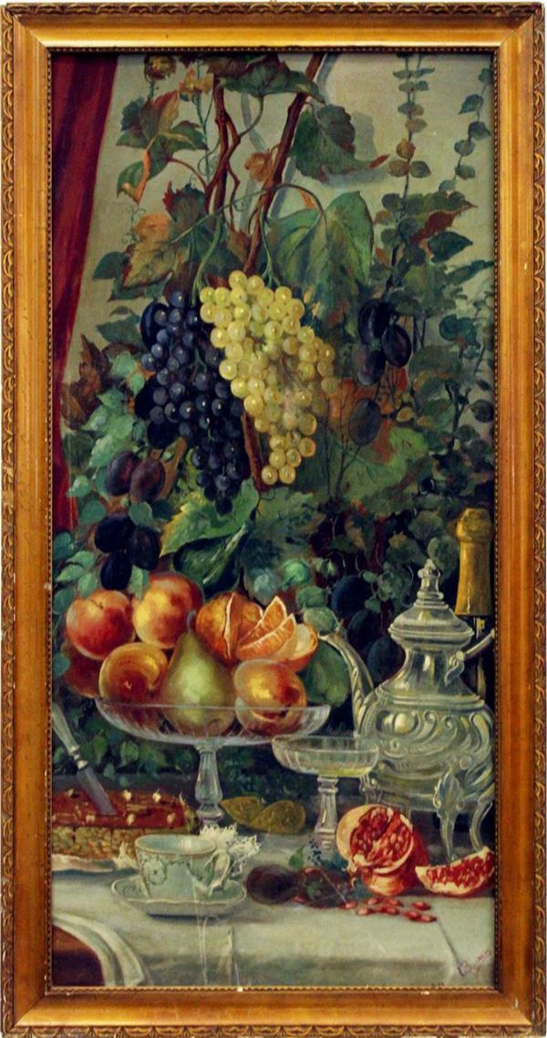 Scuola italiana, sec. XX, NATURA MORTA CON UVA,&nbsp;&nbsp;&nbsp;&nbsp;&nbsp;&nbsp;&nbsp;&nbsp;&nbsp;&nbsp;&nbsp;&nbsp;&nbsp;&nbsp;&nbsp;&nbsp;&nbsp;&nbsp;&nbsp;&nbsp;&nbsp;&nbsp;&nbsp;&nbsp;&nbsp;&nbsp;&nbsp;