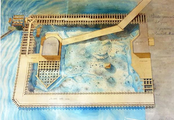 Pianta generale del Ponte di Nantes, sec. XIX&nbsp;&nbsp;&nbsp;&nbsp;&nbsp;&nbsp;&nbsp;&nbsp;&nbsp;&nbsp;&nbsp;&nbsp;&nbsp;&nbsp;&nbsp;&nbsp;&nbsp;&nbsp;&nbsp;&nbsp;&nbsp;&nbsp;&nbsp;&nbsp;&nbsp;&nbsp;&nbsp;&nbsp;&nbsp;  - Asta BENI DA COLLEZIONE E ARREDI DA IMPORTANTI PROPRIETA' FIORENTINE E VERSILIESI - Poggio Bracciolini Casa d'Aste