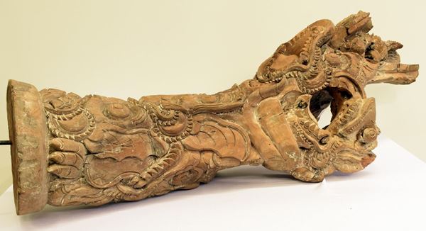 Scultura, Bali, sec. XX, in legno esotico intagliato a guisa di animale&nbsp;&nbsp;