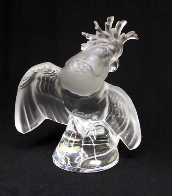 Scultura, Francia, sec. XX, manifattura Lalique, in cristallo incolore e&nbsp;&nbsp;