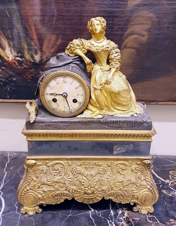 Orologio da tavolo, sec. XIX,