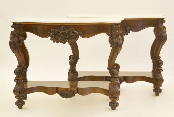 Coppia di console, Napoli, sec. XIX,