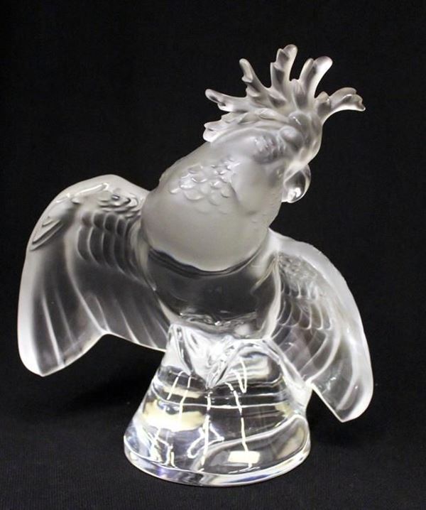 Scultura, Francia, sec. XX, manifattura Lalique, in cristallo incolore e&nbsp;&nbsp;