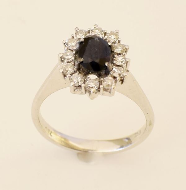 ANELLO IN ORO MARGHERITA , IN ORO BIANCO,                                 