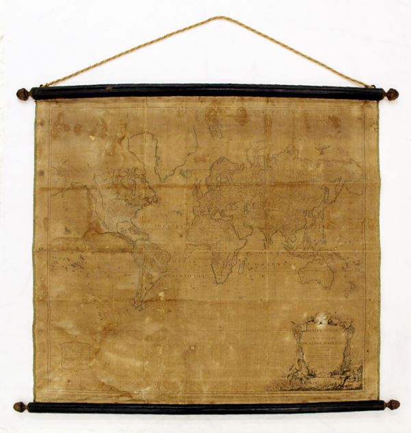 Mappa geografica, Parigi, raffigurante il globo terrestre&nbsp;&nbsp;&nbsp;&nbsp;&nbsp;&nbsp;&nbsp;&nbsp;&nbsp;&nbsp;&nbsp;&nbsp;&nbsp;&nbsp;&nbsp;&nbsp;&nbsp;  - Asta ARREDI D'ANTIQUARIATO, BENI DA COLLEZIONE, GIOIELLI E ARGENTI - Poggio Bracciolini Casa d'Aste