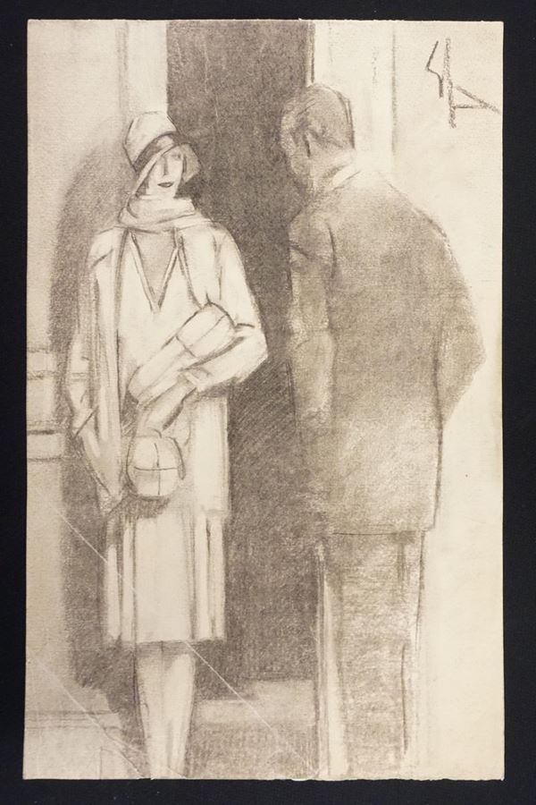 Lotto di quattro illustrazioni eseguite da Enrico Sacchetti (1877-1967),    - Asta TAVOLE ORIGINALI E ILLUSTRAZIONI - Poggio Bracciolini Casa d'Aste