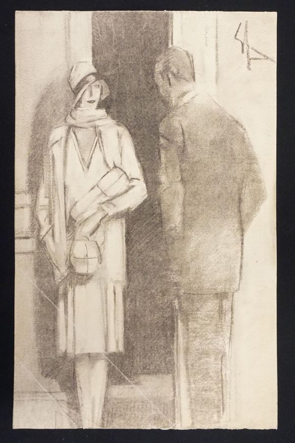 Lotto di quattro illustrazioni eseguite da Enrico Sacchetti (1877-1967),  