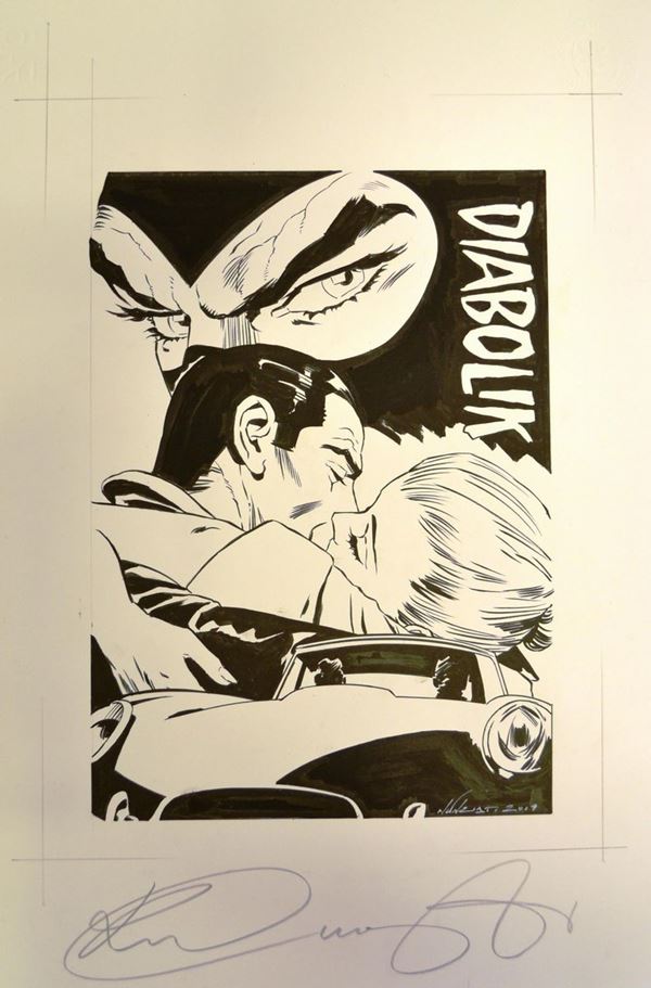 Riccardo Nunziati (1974)EVA E DIABOLIK (IL BACIO)illustrazione matita e   