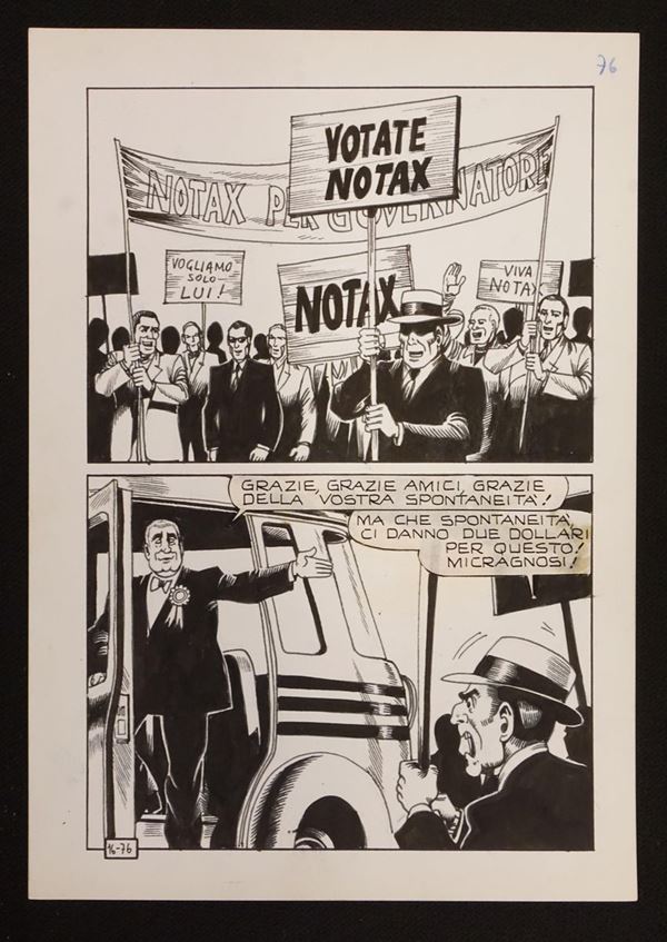Magnus (1939-1996), Alan Ford - "Un voto per Notax"tavola originale       