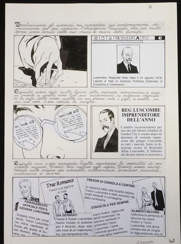 Giancarlo Caracuzzo, Julia - "Echi dal passato"tavola originale per l'albo