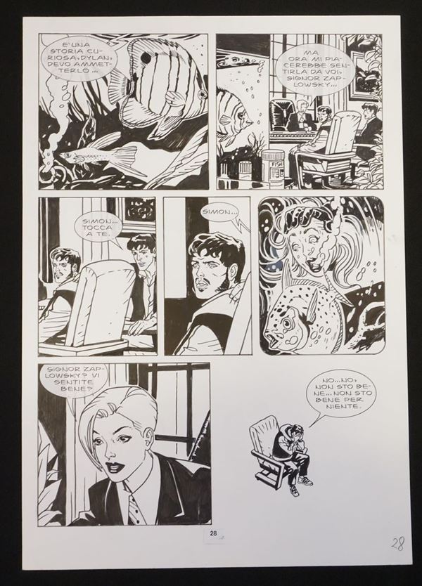 Maurizio di Vincenzo, Dylan Dog - "Il fiume dell'oblio"tavola originale per