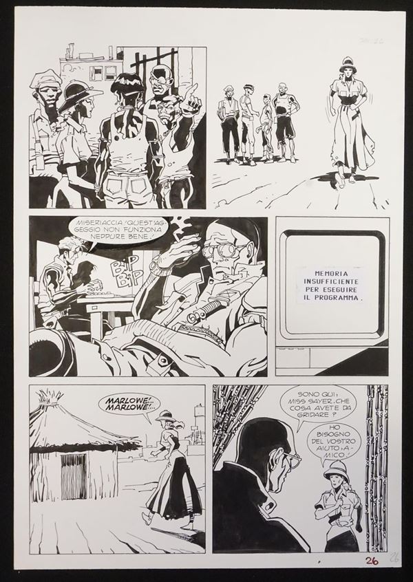 Stefano Casini, Nathan Never - "Vampyrus"tavola originale per l'albo n. 26