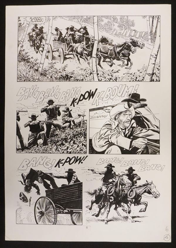 Sergio Tarquinio, Ken Parker -   - Asta TAVOLE ORIGINALI E ILLUSTRAZIONI - Poggio Bracciolini Casa d'Aste