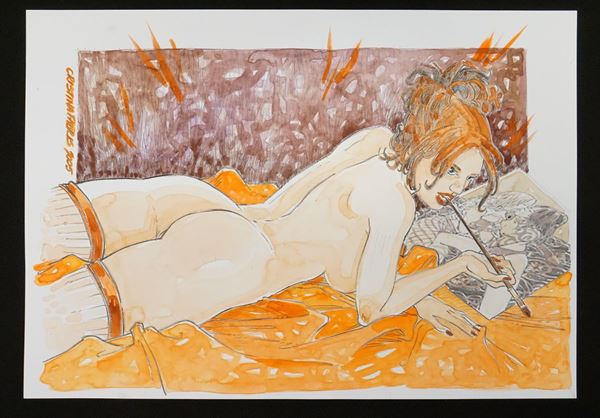 Cristina FabrisNUDO FEMMINILE (2005)acquerello su carta, cm 19x28         