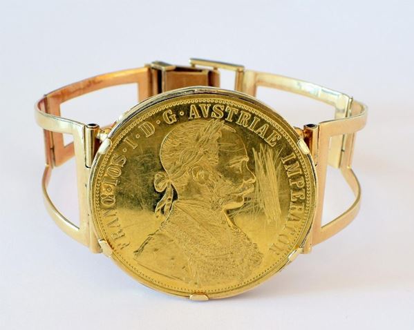 BRACCIALE IN ORO GIALLO&nbsp; TITOLO 750 CON INCASTONATA&nbsp;&nbsp;&nbsp;&nbsp;&nbsp;&nbsp;&nbsp;&nbsp;&nbsp;&nbsp;&nbsp;&nbsp;&nbsp;&nbsp;&nbsp;&nbsp;&nbsp;&nbsp;&nbsp;&nbsp;&nbsp;&nbsp;&nbsp;
