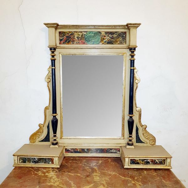 Specchiera, sec. XIX,                                                       - Asta OPERE E OGGETTI D'ARTE ANTICA E CONTEMPORANEA, GIOIELLI - Poggio Bracciolini Casa d'Aste