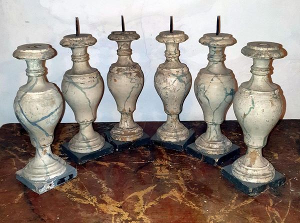 Sei perettoni, sec. XIX,                                                    - Asta OPERE E OGGETTI D'ARTE ANTICA E CONTEMPORANEA, GIOIELLI - Poggio Bracciolini Casa d'Aste