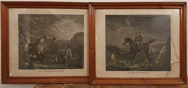 Coppia di stampe, sec. XIX,                                                 - Asta OPERE E OGGETTI D'ARTE ANTICA E CONTEMPORANEA, GIOIELLI - Poggio Bracciolini Casa d'Aste