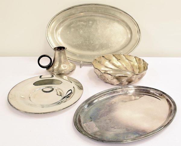 SEI PIATTI,PIATTINO,VASSOIO,POSACENERE, BRICCO E&nbsp;&nbsp;&nbsp;&nbsp;&nbsp;&nbsp;&nbsp;&nbsp;&nbsp;&nbsp;&nbsp;&nbsp;&nbsp;&nbsp;&nbsp;&nbsp;&nbsp;&nbsp;&nbsp;&nbsp;&nbsp;&nbsp;&nbsp;&nbsp;&nbsp;&nbsp;  - Asta Gioielli, Arredi d'antiquariato, Dipinti dal XVI al XX Secolo e Argenti - Poggio Bracciolini Casa d'Aste