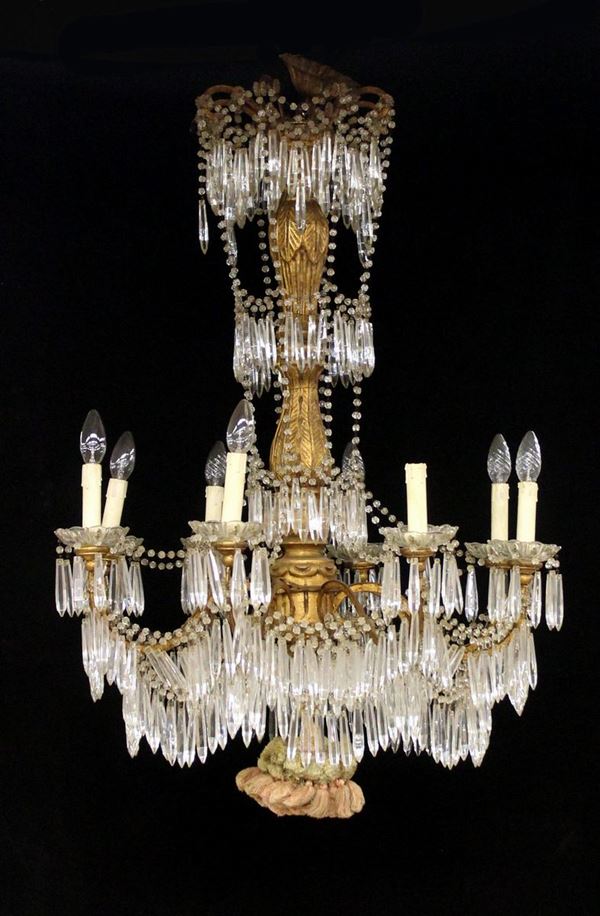 Lampadario, sec. XIX,                                                     