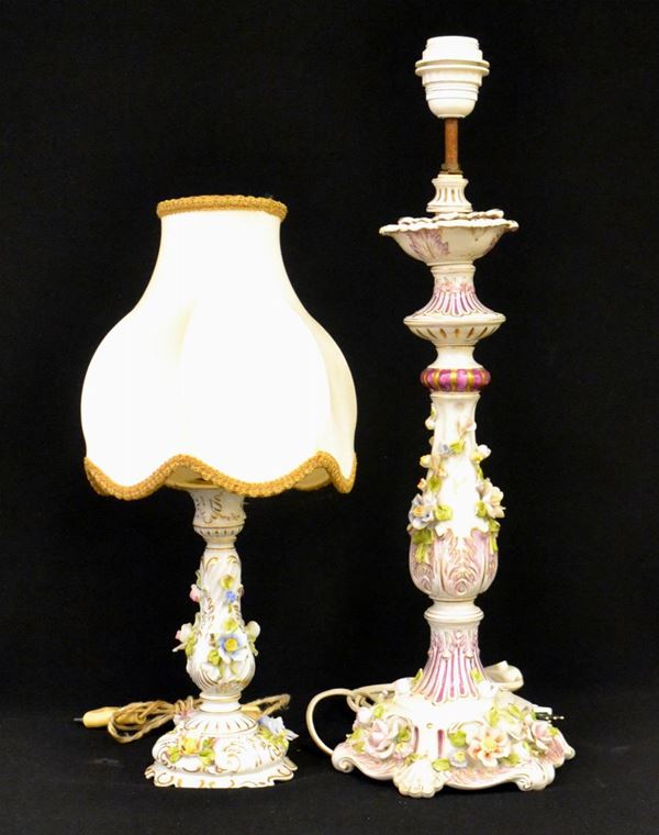 Due lumi da tavolo, sec. XX,  - Asta Antiquariato, Collezionismo e Gioielli - Poggio Bracciolini Casa d'Aste